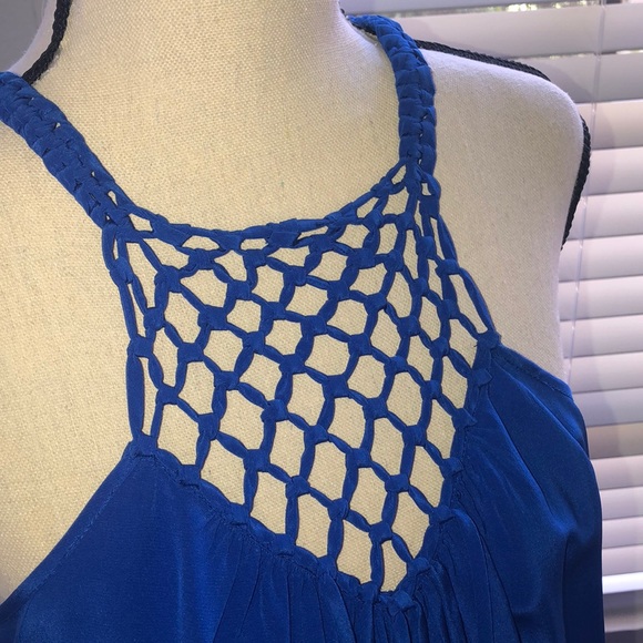 Rebecca Taylor Macrame Cami 100% silk dress. - Picture 4 of 8